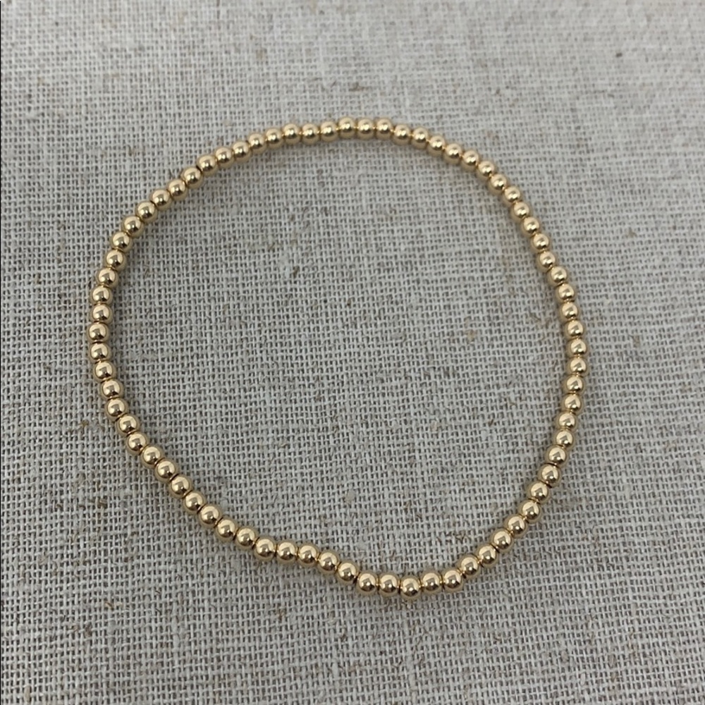 14kt Gold-Filled Stackable Bracelet (Small Beads) - image 2